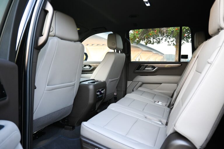 GMC Yukon rear passenger seats in Dubai