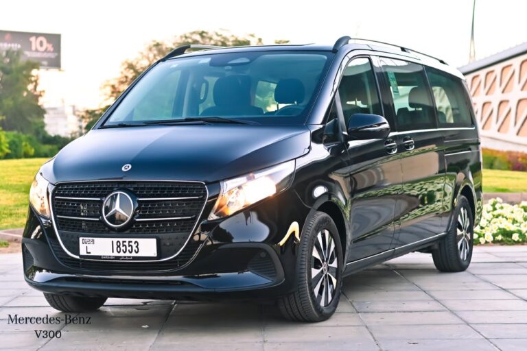 Mercedes V Class with driver in dubai
