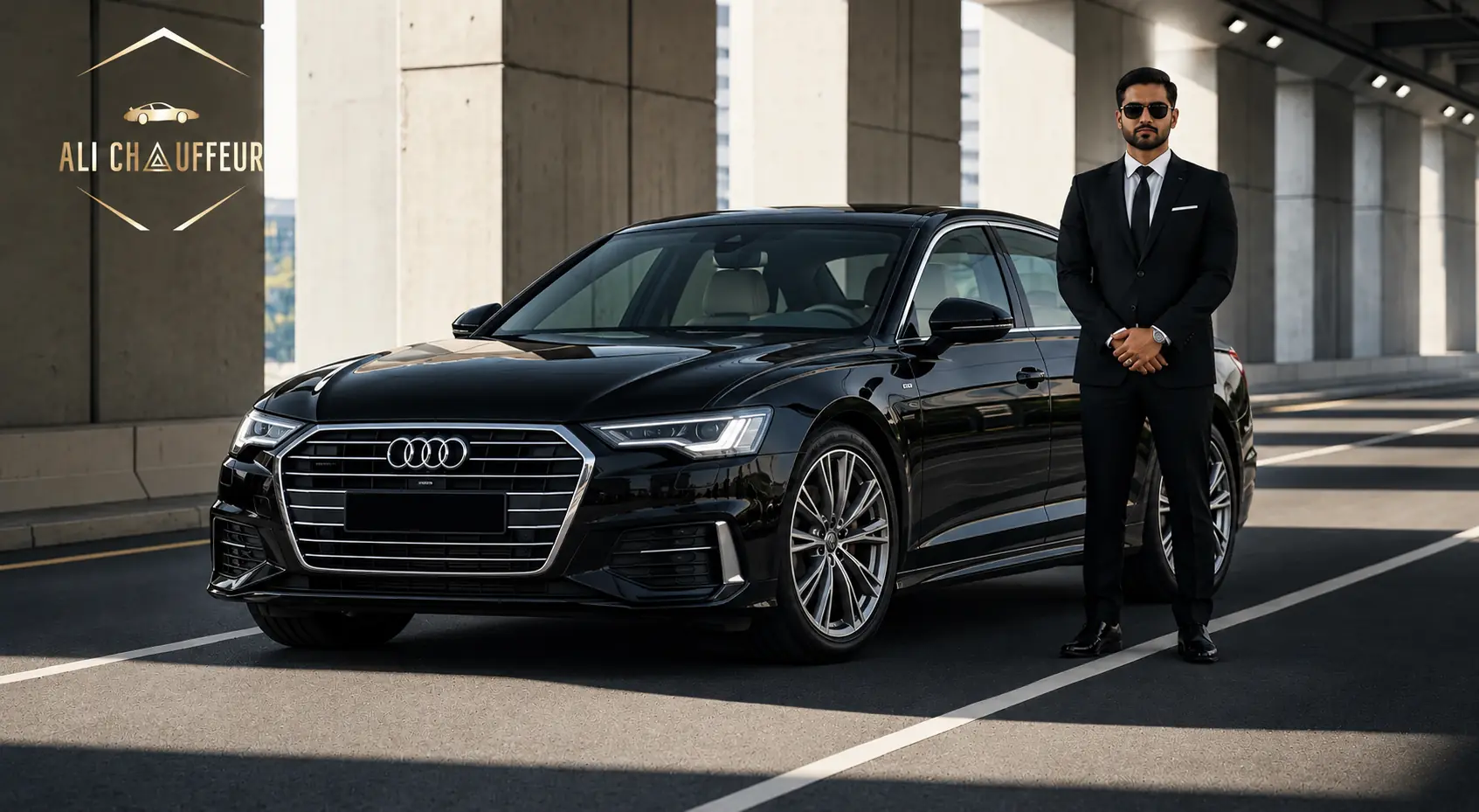Audi A6 with chauffeur service