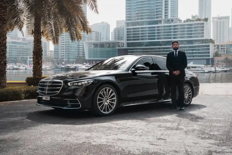 Mercedes S580 Class with driver